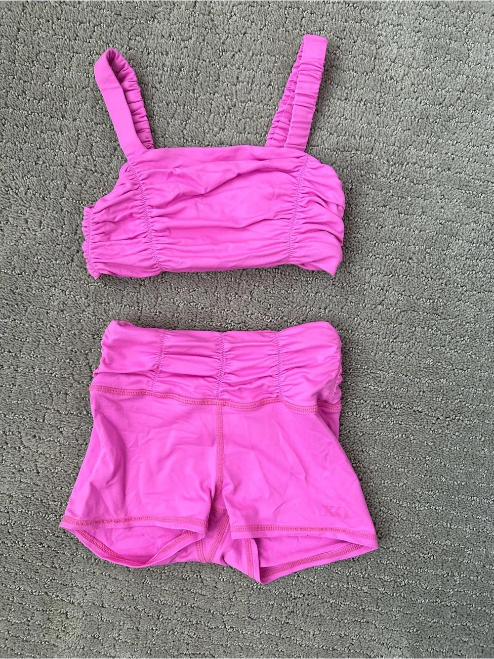XO Dance Sassy Scrunch Top and Bottoms Size 6x-7